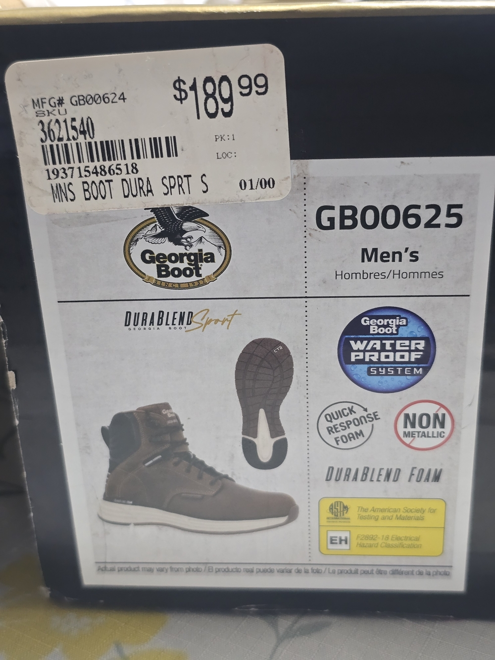 Georgia Boot DuraBlend Sport Men's 6" Work Boot - Picture 7 of 9